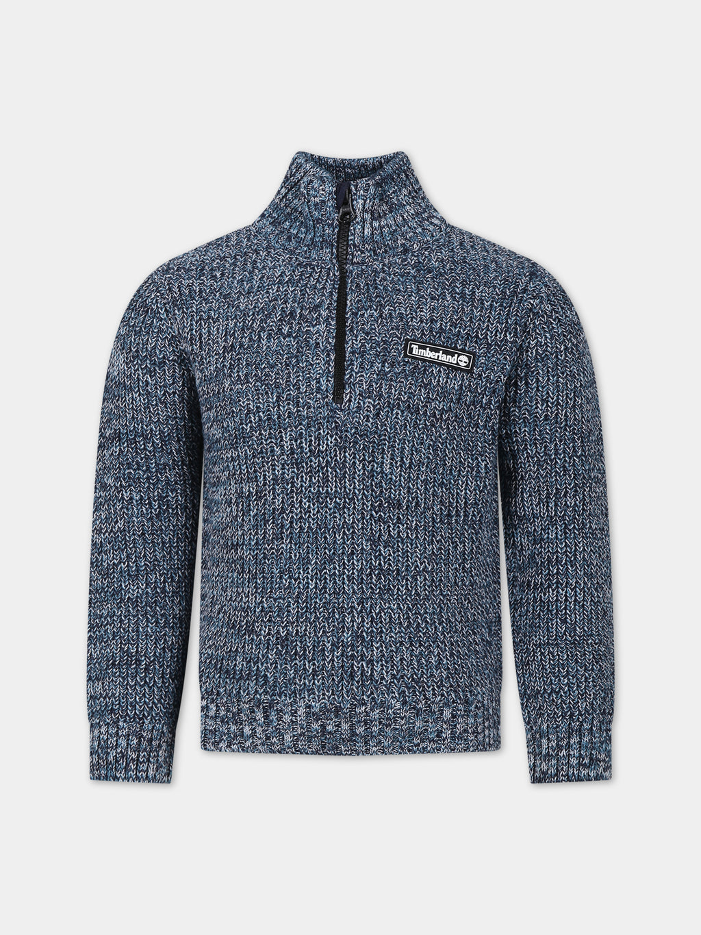 Blue sweater for boy with zip